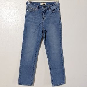 Levi's 512 high waisted straight leg jeans